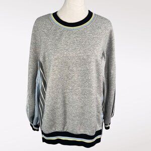 BCBGMAXAZRIA Striped Sleeve Sweater Top Oversized XS